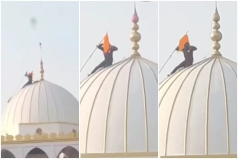 Hindutva Bende heeft de Dargah in Rahuri bestormd en de saffraankleurige vlag gehesen