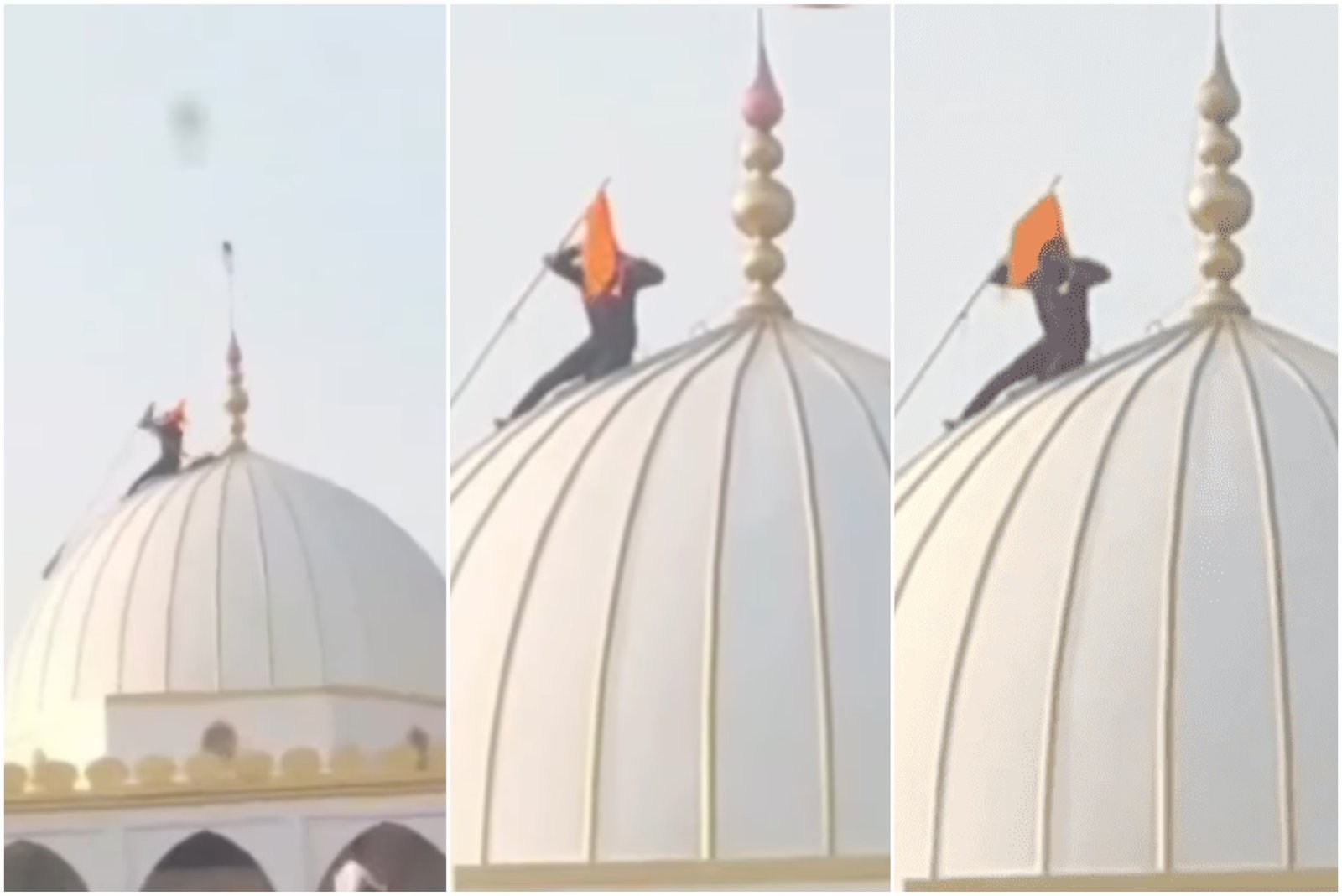 Hindutva Bende heeft de Dargah in Rahuri bestormd en de saffraankleurige vlag gehesen
