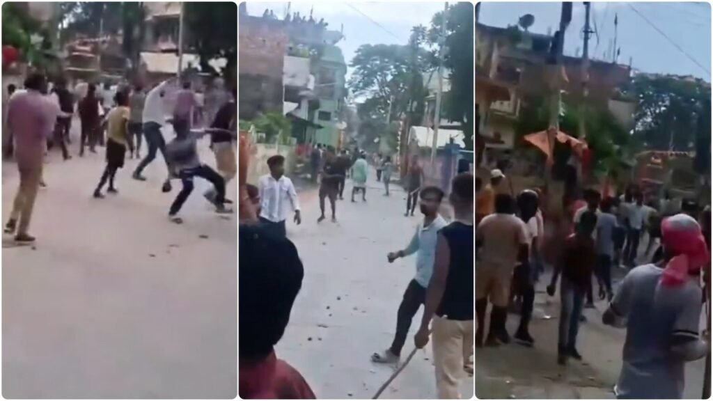Spanning na stenenaanval op Muharram wandeling in Bihar