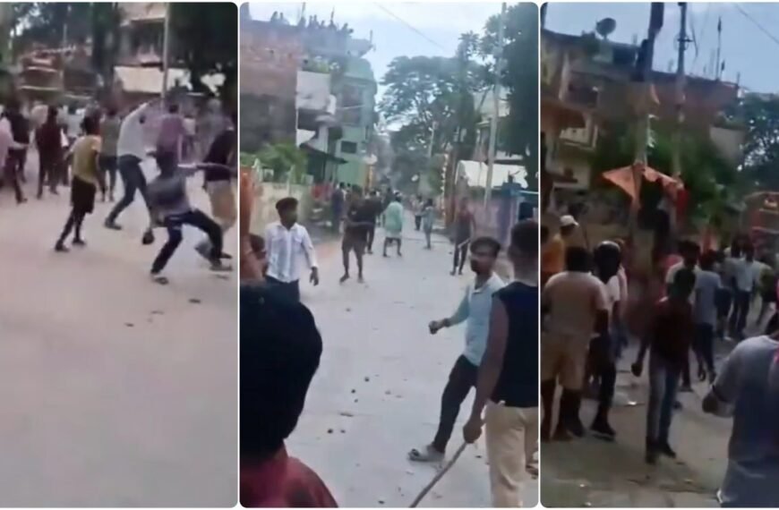 Spanning na stenenaanval op Muharram wandeling in Bihar