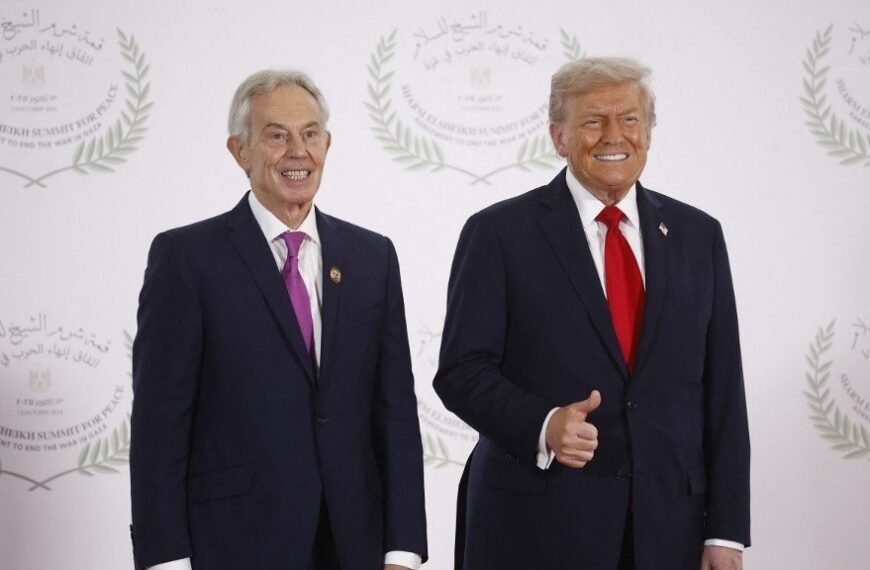 'Tony Blair is uit het 'vredescomité' van Trump voor Gaza gezet'